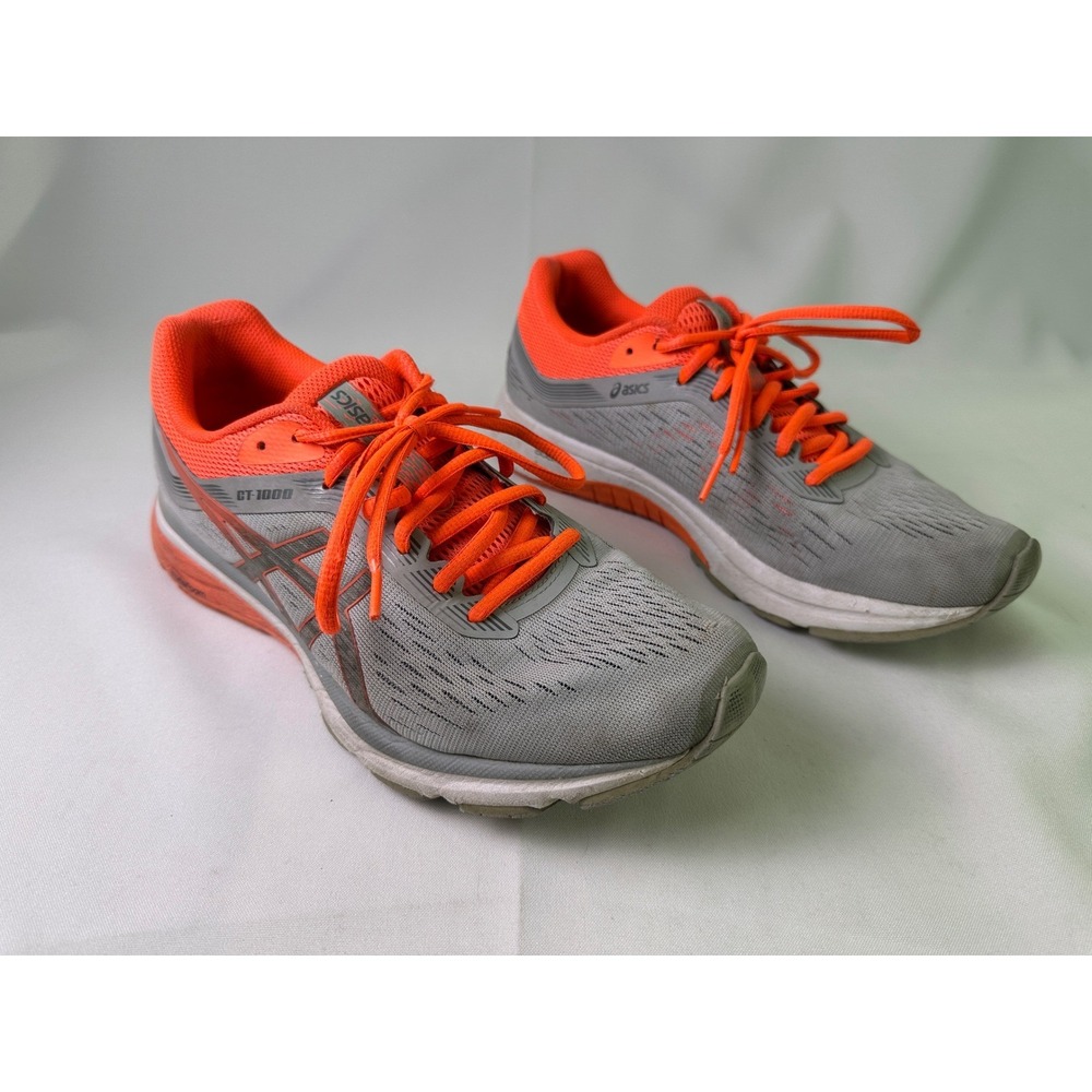 ASICS GT-1000 Men's Stability Running Shoe US 9.5 Grey Orange 1012A030‎